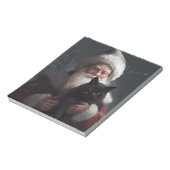 Tuxedo Kat Met Sinterklaas Feestelijke Kerstmis Notitieblok (Linkerzijde)