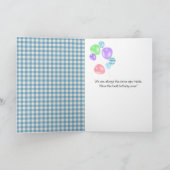 Tuxedo Kat met Verjaardagsballon Kaart (Binnen)