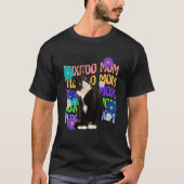 Tuxedo Kat Moeder Retro Groovy Kat T-shirt (Voorkant)
