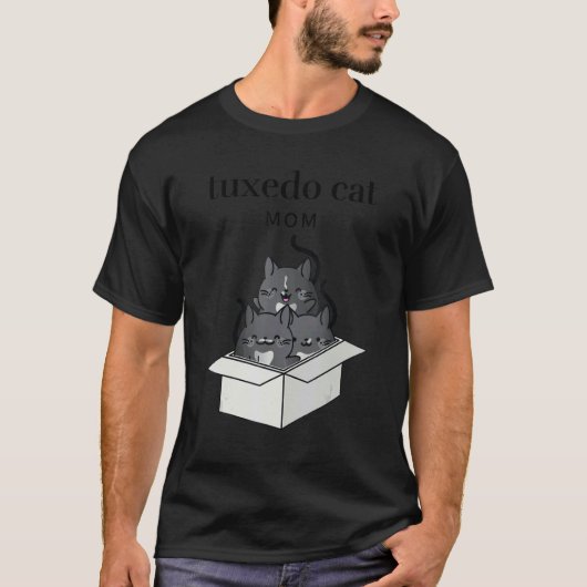 Tuxedo Kat Moeder Schattig T-shirt (Voorkant)