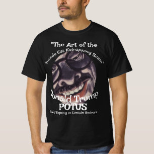 Tuxedo Kat Ontvoering Scam Kunst Donald Trump HG T-shirt