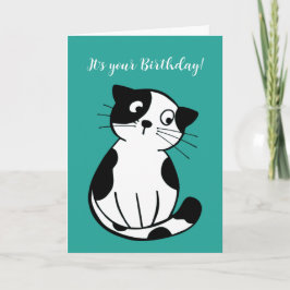 Tuxedo Kat Ontwerp Wenskaart Feestdagen Kaart