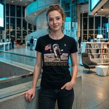 Tuxedo Kat op de Maan Astronaut Grappige Retro T-S