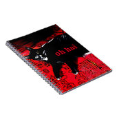 Tuxedo Kat op rode tapijt Notitieboek (Rechterzijde)