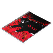 Tuxedo Kat op rode tapijt Notitieboek (Linkerzijde)