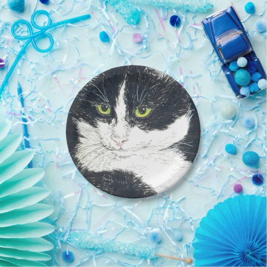 Tuxedo-kat Papieren Bordje (Feest)