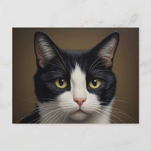 Tuxedo kat postkaart kunst (Voorkant)