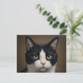 Tuxedo kat postkaart kunst (Staand voorkant)