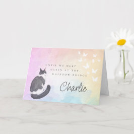 Tuxedo Kat Rainbow Bridge Huisdierverliesherdenkin Kaart