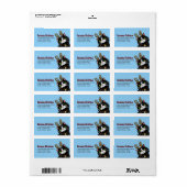 Tuxedo Kat Rendier Kerstmis Etiket (Full Sheet)