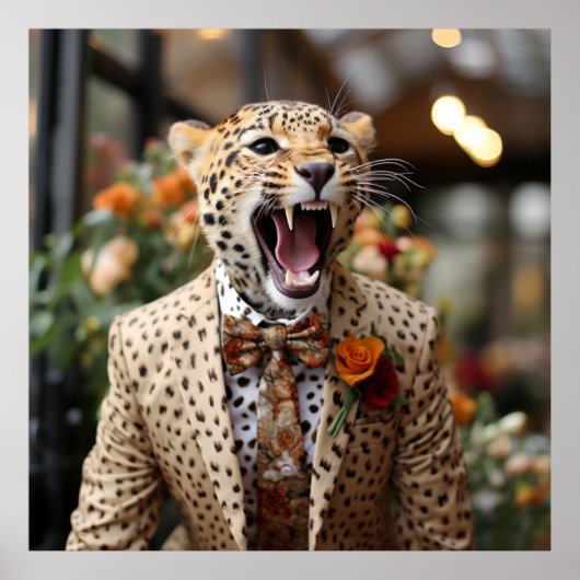 Tuxedo Kat Roar Cheetah Print Suit (Voorkant)