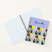 Tuxedo Kat Schattige Katten Zwart Wit Pastel Regen Notitieboek (Binnen)