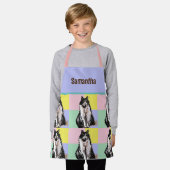 Tuxedo Kat Schattige Katten Zwart Wit Pastel Regen Schort (Gedragen)