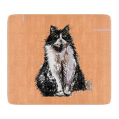 Tuxedo Kat Schattigee Katten Zwart Wit Sinaasappel Snijplank (Voorkant)
