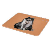 Tuxedo Kat Schattigee Katten Zwart Wit Sinaasappel Snijplank (Hoek)