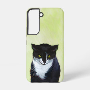 Tuxedo Kat Schilderij - Mooie Originele Kat Kunst Samsung Galaxy Hoesje