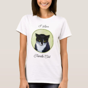 Tuxedo Kat Schilderij - Mooie Originele Kat Kunst T-shirt