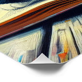 Tuxedo Kat Slapen op een Boek Tuin Schilderij Perfect Poster (Hoek)