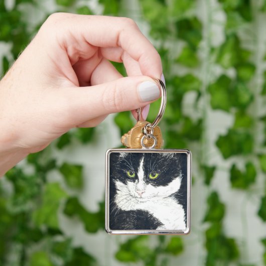 Tuxedo-kat Sleutelhanger (Hand)