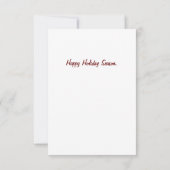 Tuxedo-kat speelt op een kerstboom. (Achterkant)