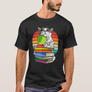 Tuxedo Kat Terug naar school Boekenwurm T-shirt