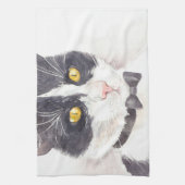 Tuxedo-kat Theedoek (Verticaal)