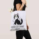 "Tuxedo Kat Tough Hart Cute Kitten Tote Tas" Bag (Dichtbij)