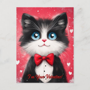 Tuxedo Kat Valentijn Feestdagenkaart