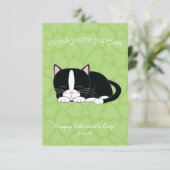 Tuxedo kat Valentijnse  Kaart (Staand voorkant)