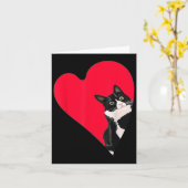 Tuxedo Kat Valentijnshart Voor Kitten En Dier L Kaart (Gele Bloem)