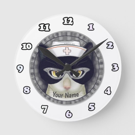 Tuxedo Kat Verpleegster klok (Voorkant)
