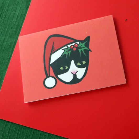 Tuxedo Kat Vrolijk Kerstfeest Kaart