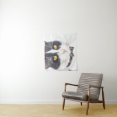 Tuxedo-kat Wandkleed (In situ)