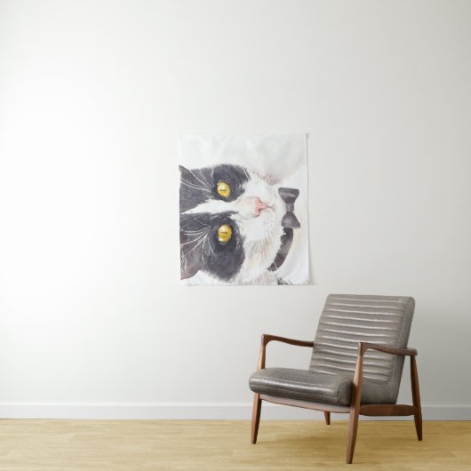 Tuxedo-kat Wandkleed (In situ)