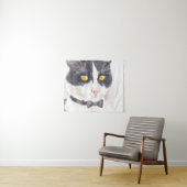 Tuxedo-kat Wandkleed (In Situ (horizontaal))