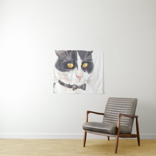 Tuxedo-kat Wandkleed (In Situ (horizontaal))