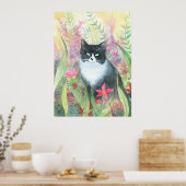 Tuxedo Kat Watercolor Poster (Keuken)