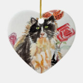 Tuxedo Kat Zwart-wit Childs Naam Decoratie (Achterkant)