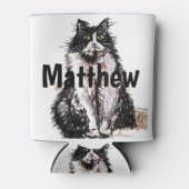 Tuxedo Kat Zwart-wit Katten Koelbox Blikjeskoeler (Voorkant)