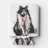 Tuxedo Kat Zwart-wit Katten Koelbox Blikjeskoeler (Achterkant)