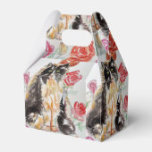 Tuxedo Kat Zwart Wit Katten Leuke Meisjes Favor Bo Bedankdoosjes (Achterkant)