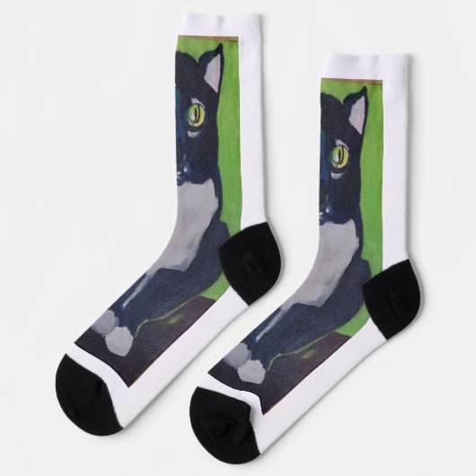 Tuxedo kat zwart/wit sport sok groot  (Links)