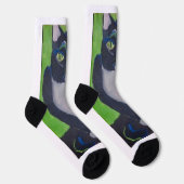 Tuxedo kat zwart/wit sport sok groot  (Rechts)