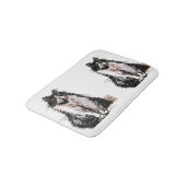 Tuxedo Kat Zwarte en Witte Katten Huisdieren Badma Badmat (Gekanteld)