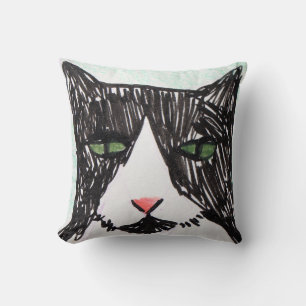Tuxedo Kat Zwarte en Witte Katten Kussen