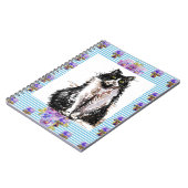 Tuxedo Kat Zwarte en Witte Katten Meisjes Blauwe B Notitieboek (Linkerzijde)