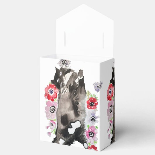 Tuxedo Kat Zwarte Witte Katten Verjaardag Bedankdoosjes (Geopend)