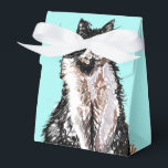 Tuxedo Kat Zwarte Witte Katten Verjaardag Turquois Bedankdoosjes<br><div class="desc">Tuxedo Kat Zwarte Witte Katten Verjaardag Turquoise Cake Doos. Een prachtig product gemaakt van mijn originele watercolor schilderijen.</div>