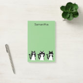 Tuxedo katten | Drie wijze katjes Lichtgroen Post-it® Notes (Kantoor)