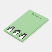 Tuxedo katten | Drie wijze katjes Lichtgroen Post-it® Notes (Schuin)